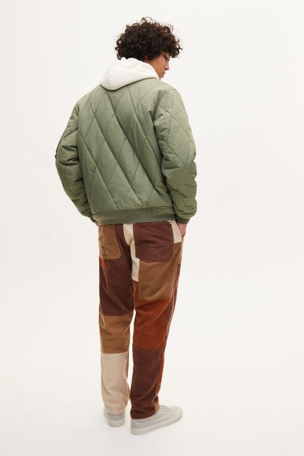 Quilted Bomber Jacket With Ribbed Trims - Image 2